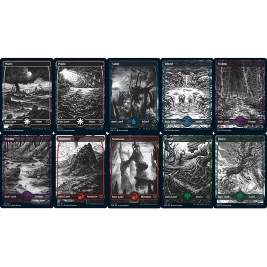 VOW INNISTRAD: CRIMSON VOW FULL ART ETERNAL NIGHT BASIC LANDS - Foil and Regular MTG Magic: the Gathering Basic Land