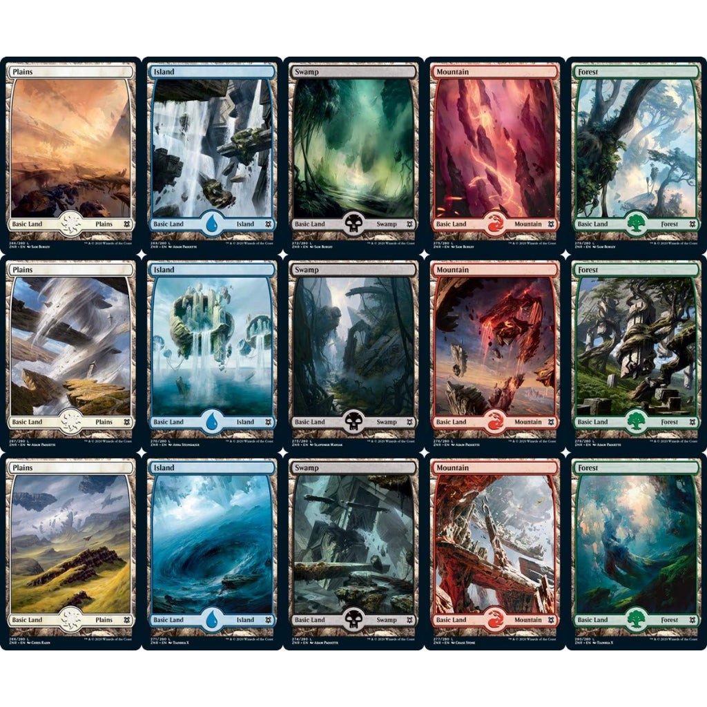 ZNR ZENDIKAR RISING FULL ART BASIC LANDS - Regular MTG Magic: the Gathering Land