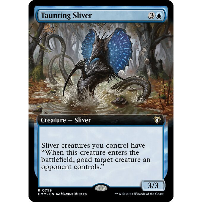 CMM_759 Taunting Sliver EA Extended Art MTG Magic: The Gathering: Commander Masters Rare