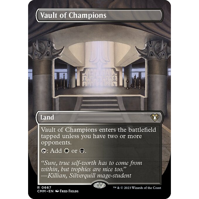 CMM_667 Vault of Champions BL Borderless MTG Magic: The Gathering: Commander Masters Rare