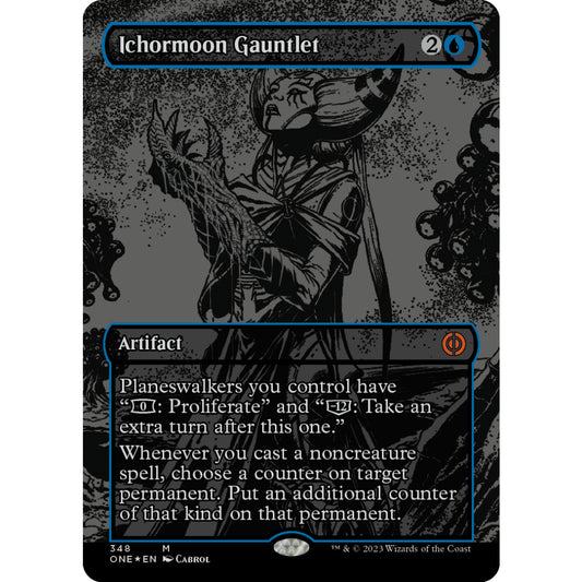 ONE_348 ICHORMOON GAUNTLET Oil Slick Raised FOIL MTG: Magic the Gathering Phyrexia One Mythic