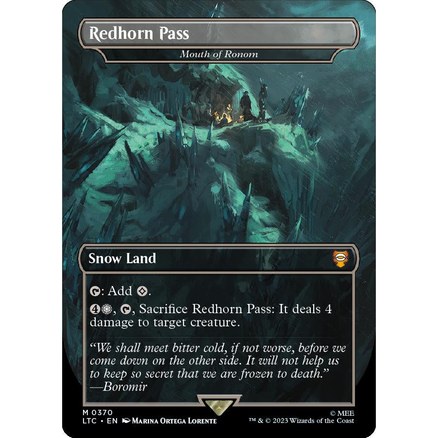 LTC_370 REDHORN PASS - MOUTH OF RONOM MTG: Magic the Gathering: Lord of the Rings BOX TOPPER MYTHIC