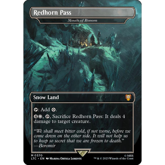 LTC_370 REDHORN PASS - MOUTH OF RONOM MTG: Magic the Gathering: Lord of the Rings BOX TOPPER MYTHIC