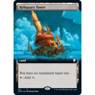 CMR_710 RELIQUARY TOWER EA EXTENDED ART BL MTG Magic The Gathering: Commander Legends Uncommon