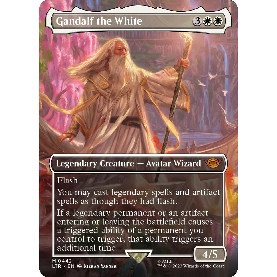 LTR_442 GANDALF THE WHITE (BORDERLESS) MTG: Magic the Gathering: Lord of the Rings Mythic