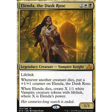RIX_157 ELENDA, THE DUSK ROSE MTG: Magic the Gathering: Rivals of Ixalan Mythic