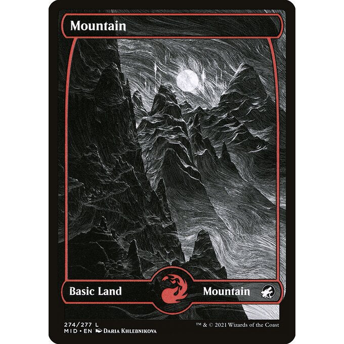 MID INNISTRAD: MIDNIGHT HUNT FULL ART ETERNAL NIGHT BASIC LANDS - AND REGULAR Choose Your Cards MTG Magic: The Gathering Basic Land