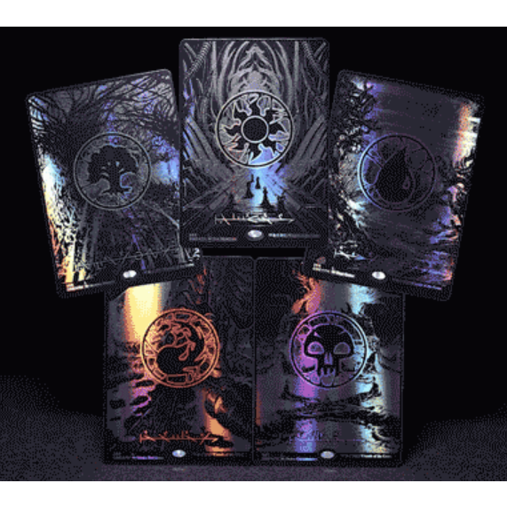 MTG OIL SLICK RAISED FOIL Basic Land Plains Island Swamp Mountain Forest Magic the Gathering: Phyrexia All Will be One