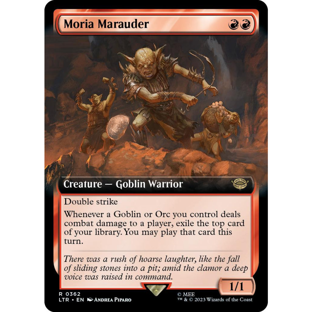 LTR_362 MORIA MARAUDER (EXTENDED ART) MTG: Magic the Gathering: Lord of the Rings Rare