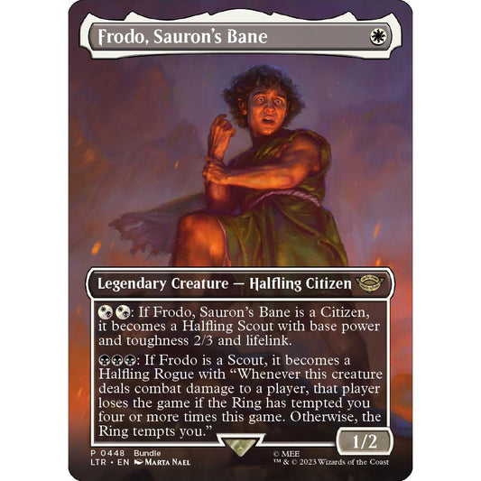 LTR_448 FRODO, SAURON'S BANE (BORDERLESS) Bundle MTG: Magic the Gathering: Lord of the Rings Uncommon