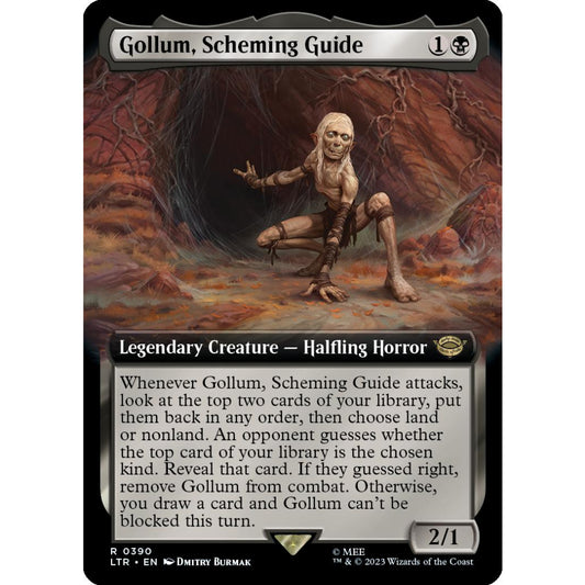 LTR_390 GOLLUM, SCHEMING GUIDE (EXTENDED ART) MTG: Magic the Gathering: Lord of the Rings Rare