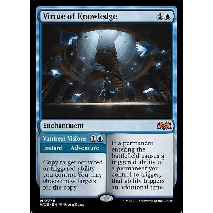 WOE_076 Virtue of Knowledge // Vantress Visions MTG Magic: The Gathering: Wilds of Eldraine Mythical