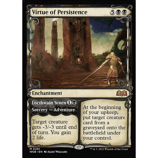 WOE_281 Virtue of Persistence // Locthwain Scorn_Showcase MTG Magic: The Gathering: Wilds of Eldraine Mythical