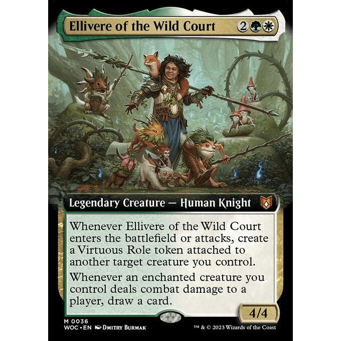 WOC_036 Ellivere of the Wild Court Extended Art EA BL MTG Magic: The Gathering: Wilds of Eldraine: Commander Mythical