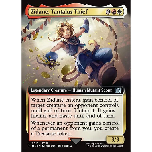 FIN_518 Zidane, Tantalus Thief *Final Fantasy Extended Art EA* MTG Magic: The Gathering_Uncommon