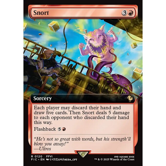 FIC_120 Snort *Final Fantasy Commander Extended Art EA* MTG Magic: The Gathering_Rare
