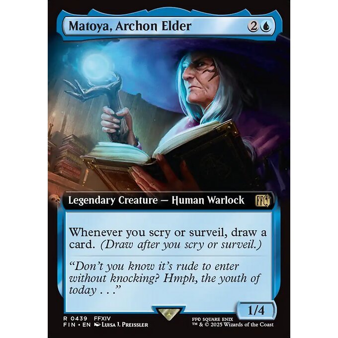 FIN_439 Matoya, Archon Elder *Final Fantasy Extended Art EA* MTG Magic: The Gathering_Rare