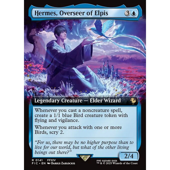 FIC_141 Hermes, Overseer of Elpis *Final Fantasy Commander Extended Art EA* MTG Magic: The Gathering_Rare