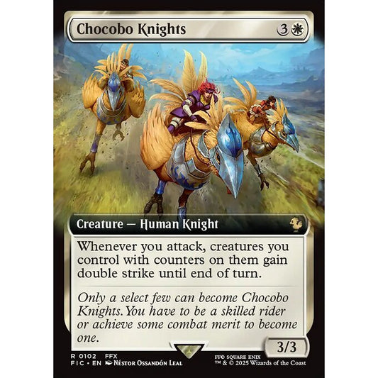 FIC_102 Chocobo Knights *Final Fantasy Commander Extended Art EA* MTG Magic: The Gathering_Rare