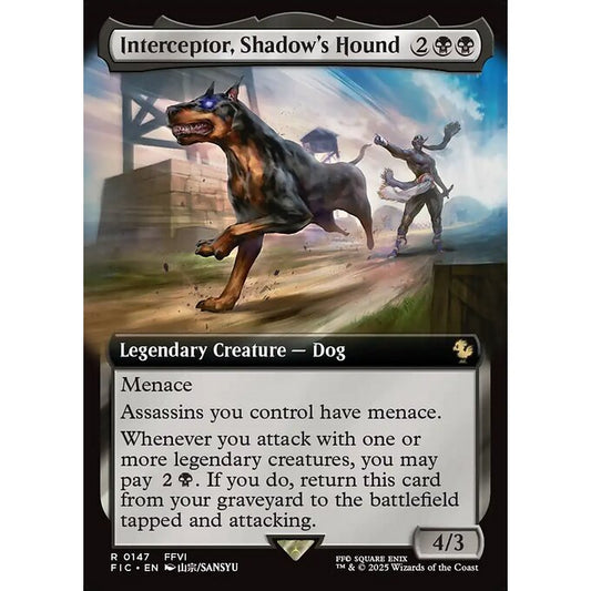 FIC_147 Interceptor, Shadow's Hound *Final Fantasy Commander Extended Art EA* MTG Magic: The Gathering_Rare