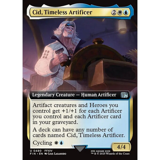 FIN_480 Cid, Timeless Artificer *Final Fantasy Extended Art EA* MTG Magic: The Gathering_Uncommon