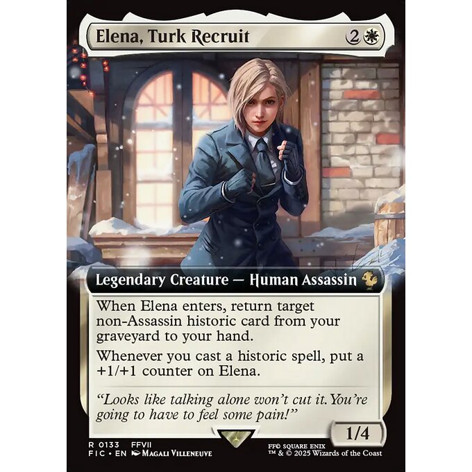 FIC_133 Elena, Turk Recruit *Final Fantasy Commander Extended Art EA* MTG Magic: The Gathering_Rare