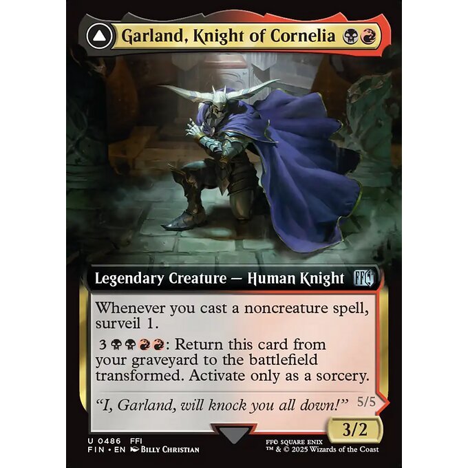 FIN_486 Garland, Knight of Cornelia // Chaos, the Endless *Final Fantasy EA* MTG Magic: The Gathering_