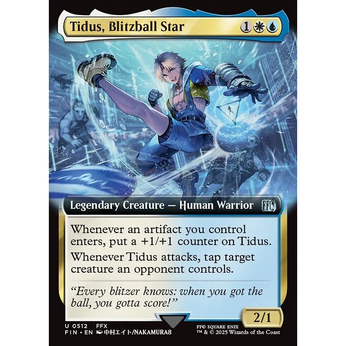 FIN_512 Tidus, Blitzball Star *Final Fantasy Extended Art EA* MTG Magic: The Gathering_Uncommon