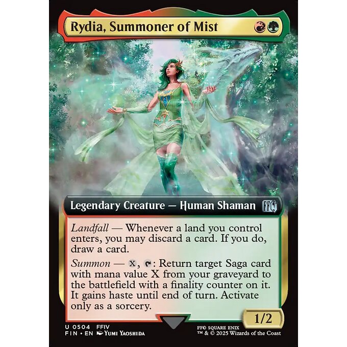 FIN_504 Rydia, Summoner of Mist *Final Fantasy Extended Art EA* MTG Magic: The Gathering_Uncommon