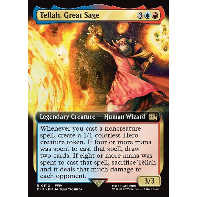 FIN_510 Tellah, Great Sage *Final Fantasy Extended Art EA* MTG Magic: The Gathering_Rare