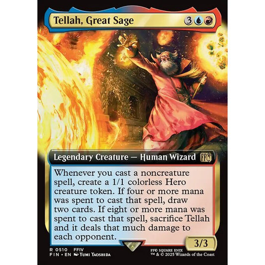 FIN_510 Tellah, Great Sage *Final Fantasy Extended Art EA* MTG Magic: The Gathering_Rare