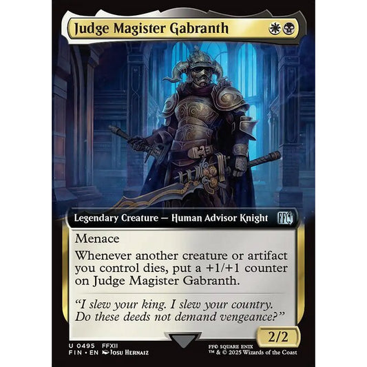 FIN_495 Judge Magister Gabranth *Final Fantasy Extended Art EA* MTG Magic: The Gathering_Uncommon