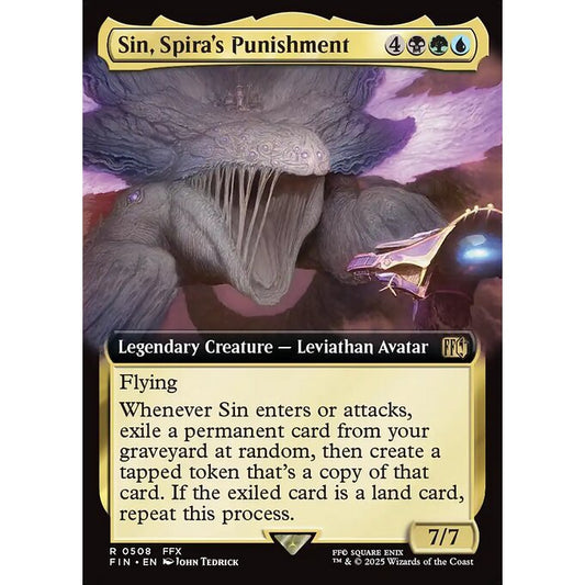 FIN_508 Sin, Spira's Punishment *Final Fantasy Extended Art EA* MTG Magic: The Gathering_Rare