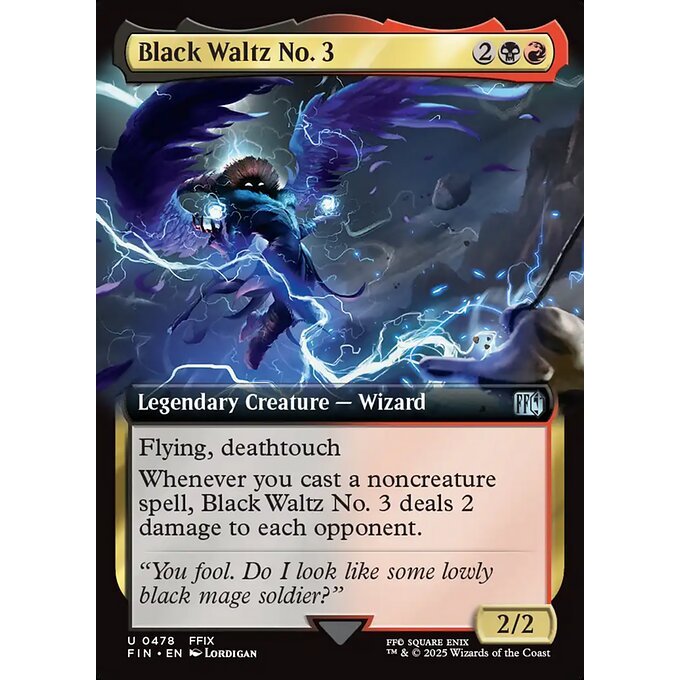 FIN_478 Black Waltz No. 3 *Final Fantasy Extended Art EA* MTG Magic: The Gathering_Uncommon