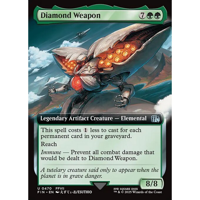 FIN_470 Diamond Weapon *Final Fantasy Extended Art EA* MTG Magic: The Gathering_Uncommon