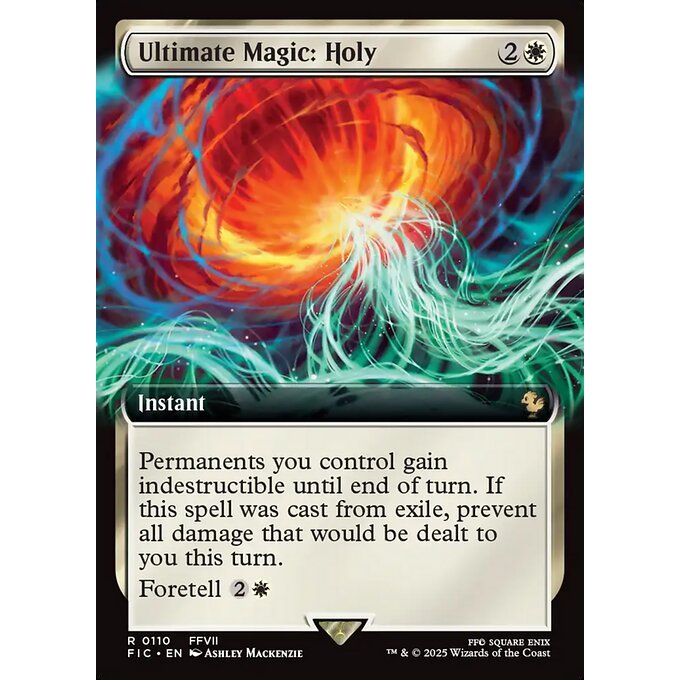 FIC_110 Ultimate Magic: Holy *Final Fantasy Commander Extended Art EA* MTG Magic: The Gathering_Rare