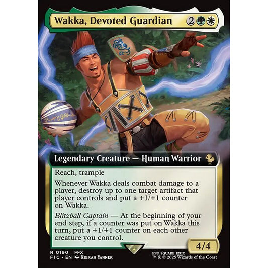 FIC_190 Wakka, Devoted Guardian *Final Fantasy Commander Extended Art EA* MTG Magic: The Gathering_Rare