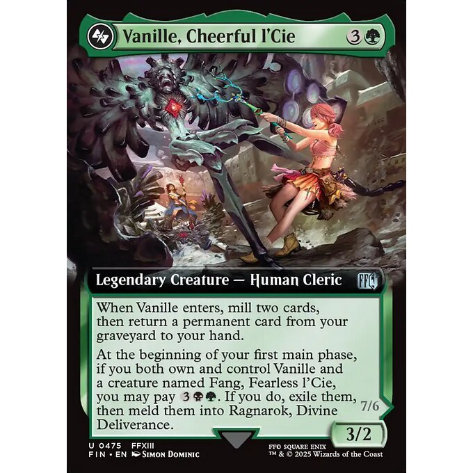 FIN_475 Vanille, Cheerful l'Cie *Final Fantasy Extended Art EA* MTG Magic: The Gathering_Uncommon