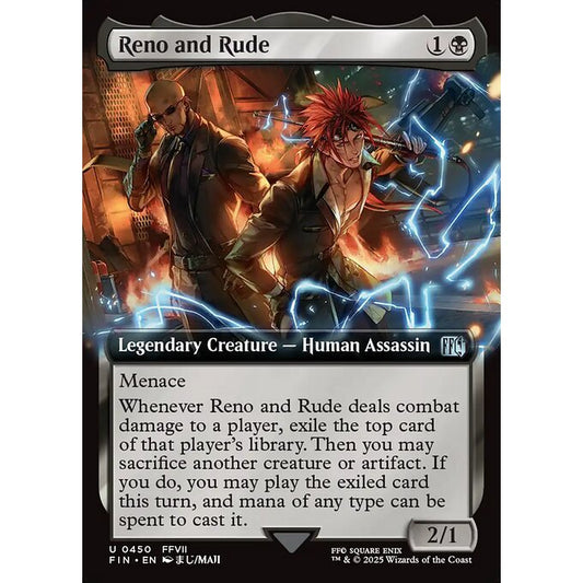 FIN_450 Reno and Rude *Final Fantasy Extended Art EA* MTG Magic: The Gathering_Uncommon