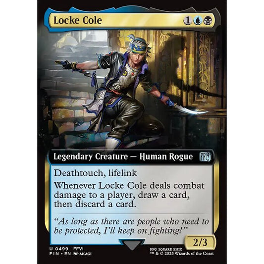 FIN_499 Locke Cole *Final Fantasy Extended Art EA* MTG Magic: The Gathering_Uncommon