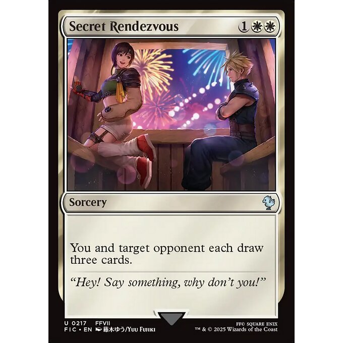 FIC Secret Rendezvous *Final Fantasy Commander Special Alternate Art AA (4 Versions)* MTG Magic: The Gathering_Rare