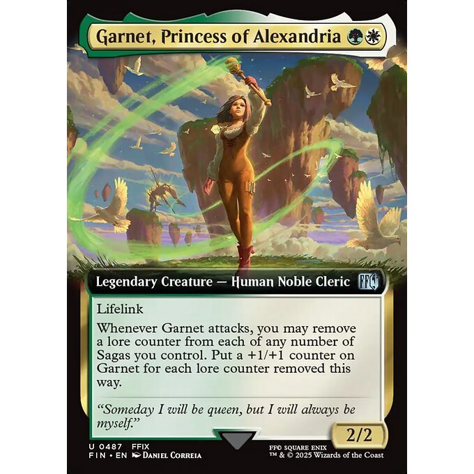FIN_487 Garnet, Princess of Alexandria *Final Fantasy Extended Art EA* MTG Magic: The Gathering_Uncommon