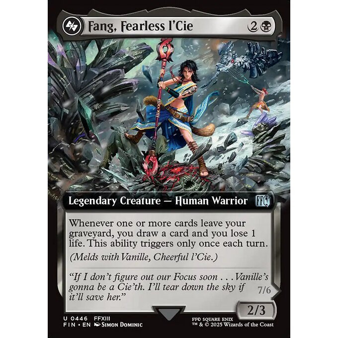 FIN_446 Fang, Fearless l'Cie *Final Fantasy Extended Art EA* MTG Magic: The Gathering_Uncommon