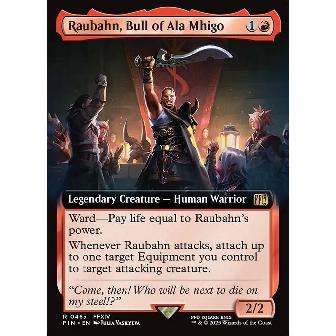 FIN_465 Raubahn, Bull of Ala Mhigo *Final Fantasy Borderless BL AA* MTG Magic: The Gathering_Rare