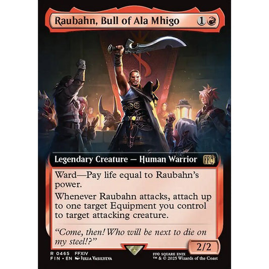 FIN_465 Raubahn, Bull of Ala Mhigo *Final Fantasy Borderless BL AA* MTG Magic: The Gathering_Rare