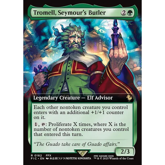 FIC_162 Tromell, Seymour's Butler *Final Fantasy Commander Extended Art EA* MTG Magic: The Gathering_Rare