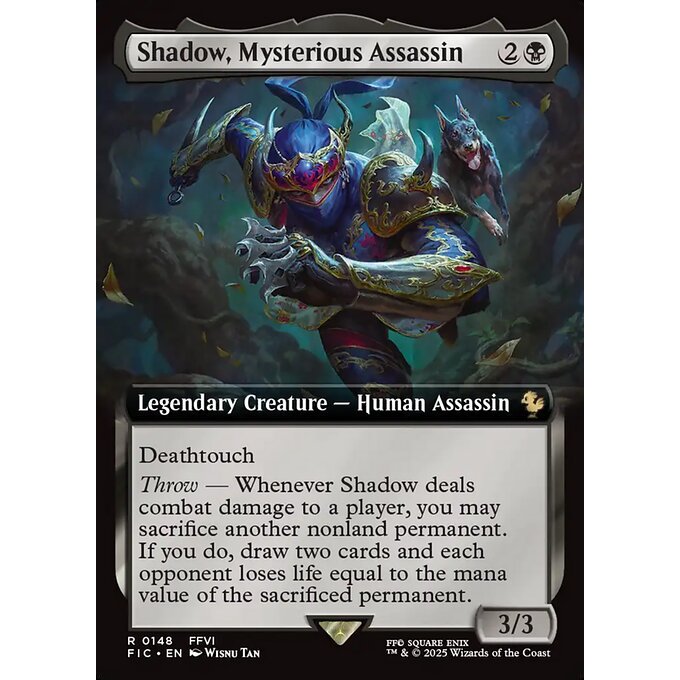 FIC_148 Shadow, Mysterious Assassin *Final Fantasy Commander Extended Art EA* MTG Magic: The Gathering_Rare