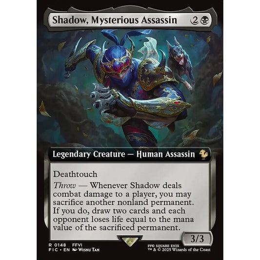 FIC_148 Shadow, Mysterious Assassin *Final Fantasy Commander Extended Art EA* MTG Magic: The Gathering_Rare