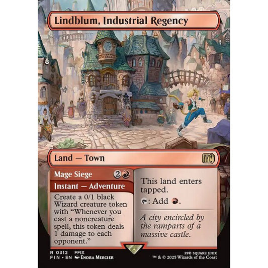 FIN_312 Lindblum, Industrial Regency // Mage Siege *Final Fantasy *AA Towns** MTG Magic: The Gathering_Rare