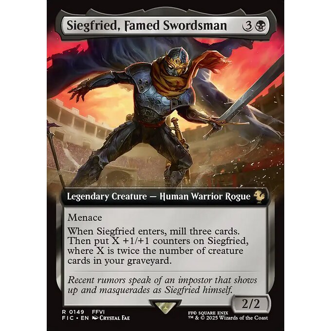 FIC_149 Siegfried, Famed Swordsman *Final Fantasy Commander Extended Art EA* MTG Magic: The Gathering_Rare
